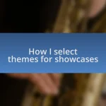 How I select themes for showcases